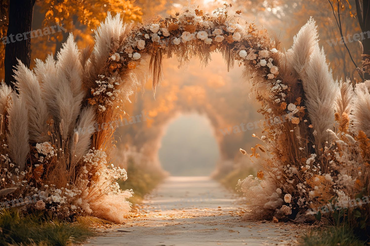 Boho Sunset Arch Backdrop Images