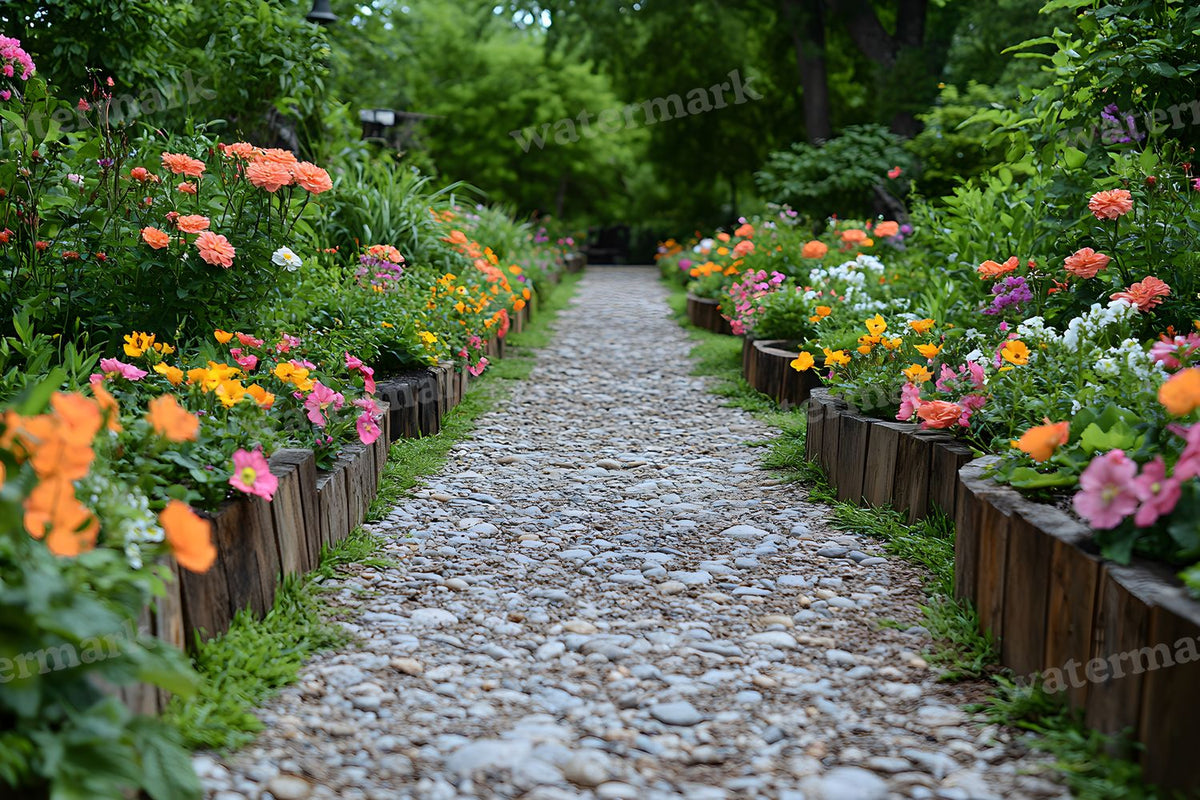 Charming Garden digital photo backdrop for photo editing, preview 73