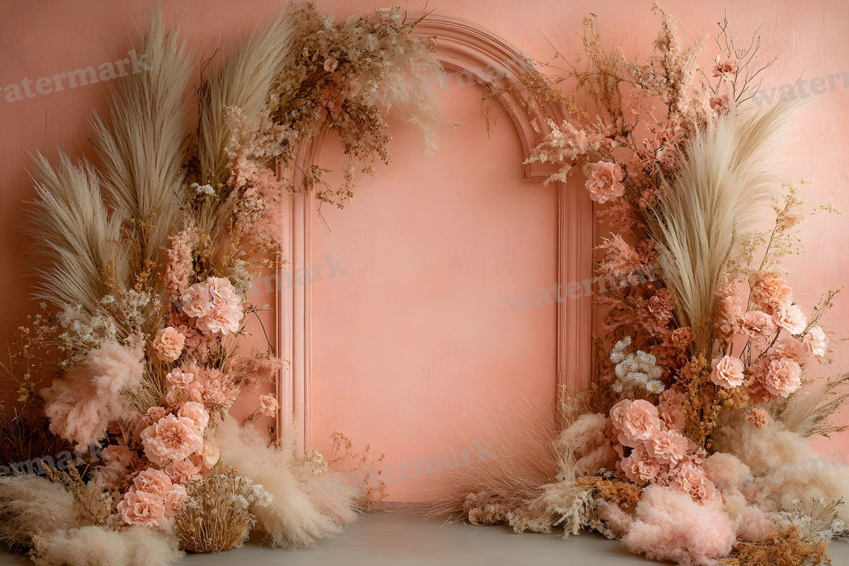 Boho Pink Arch Backdrop Images