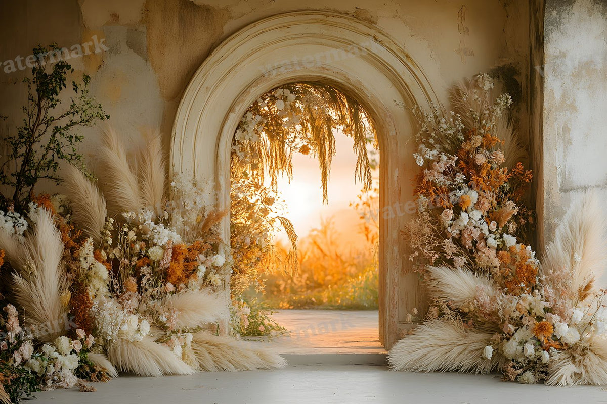 Boho Sunset Arch Backdrop Images