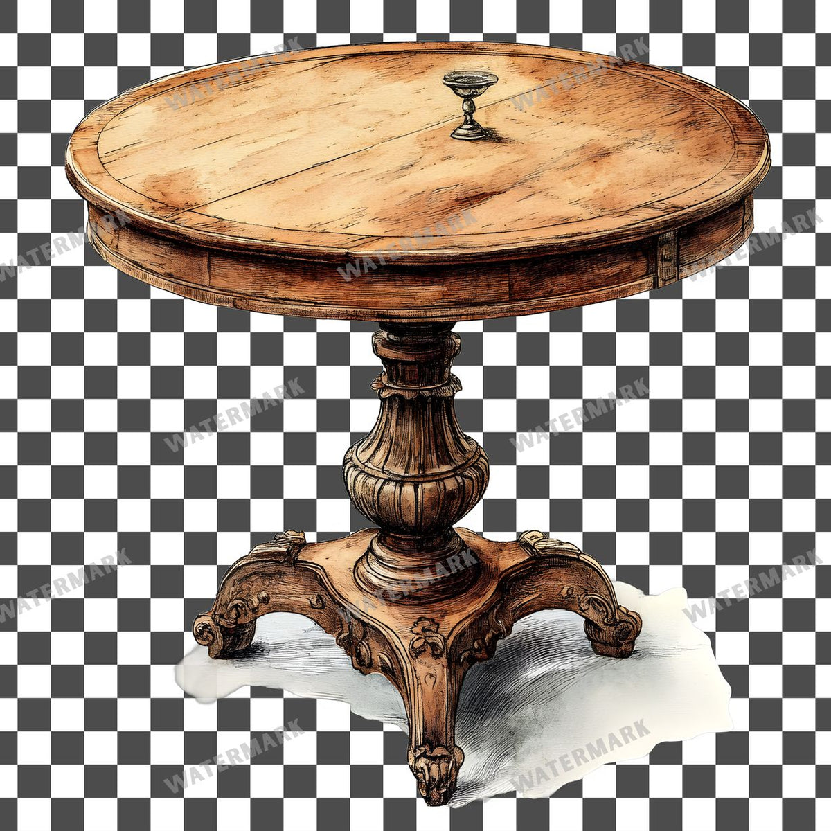 Wooden Rockin Vintage Style Clipart Pngs