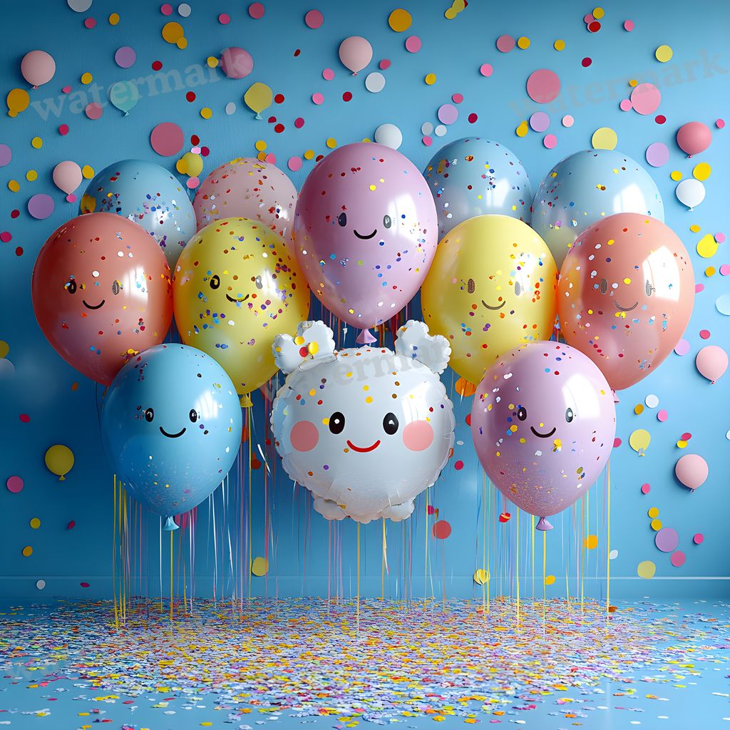 Rainbow Balloon Backdrop Images