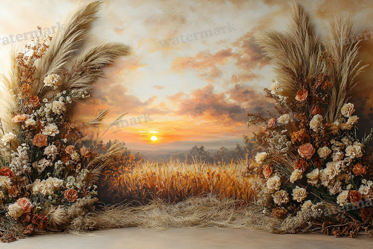 Boho Sunset Arch Backdrop Images