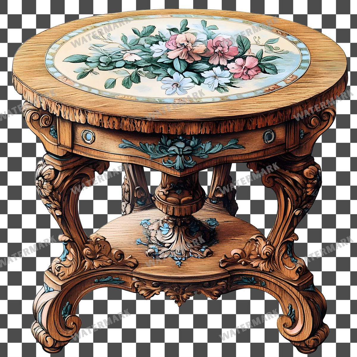 Wooden Rockin Vintage Style Clipart Pngs