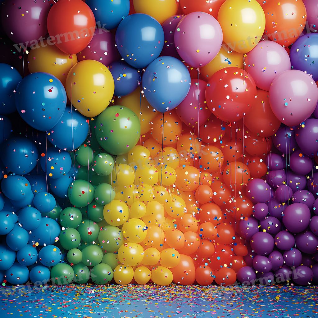 Rainbow Balloon Backdrop Images