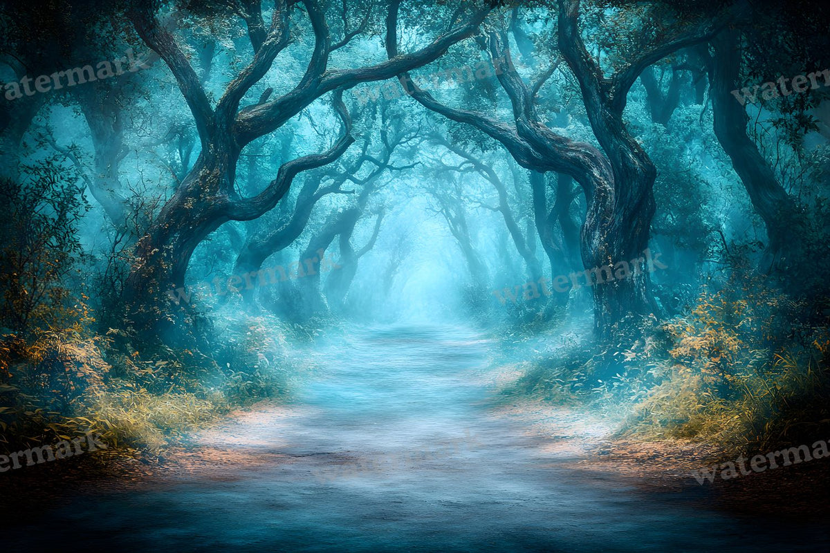 Spooky Forest digital photo backdrop for photo editing, preview 76