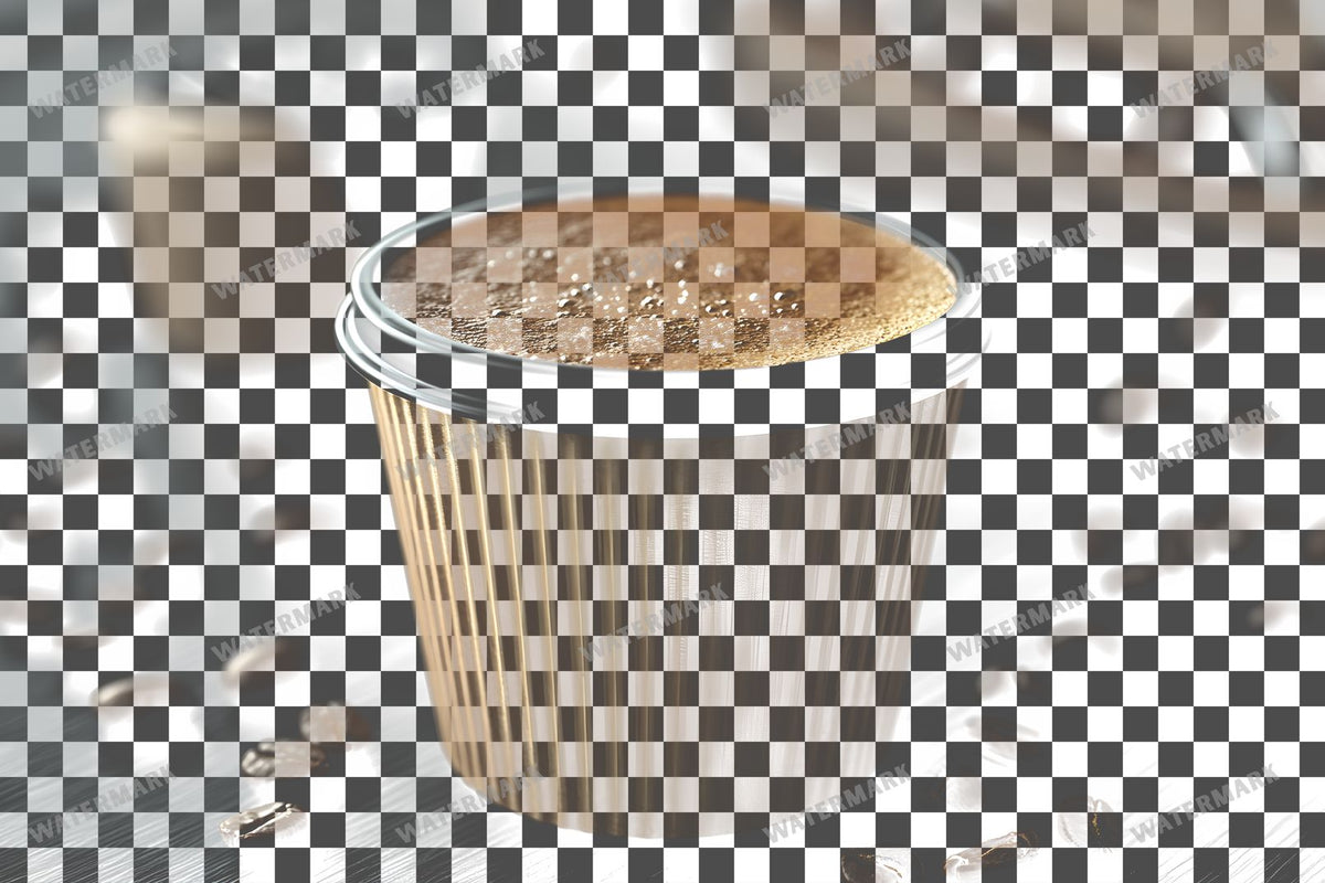 Coffee Cup PNG overlay on a transparent checkered background, preview 77