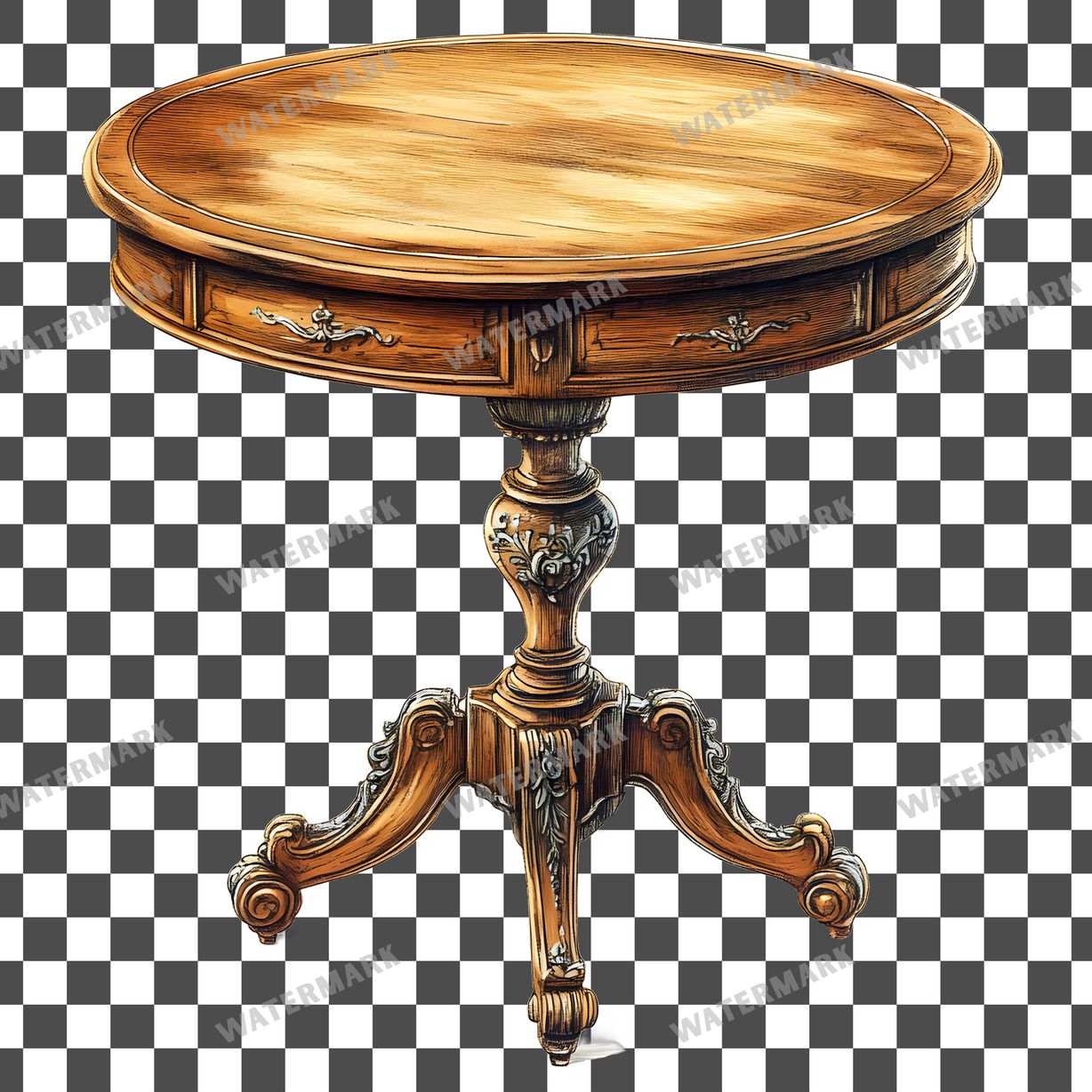 Wooden Rockin Vintage Style Clipart Pngs