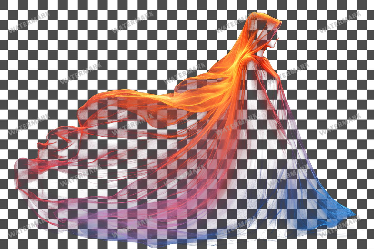 Vibrant Witchs Robe Transparent Overlay Pngs