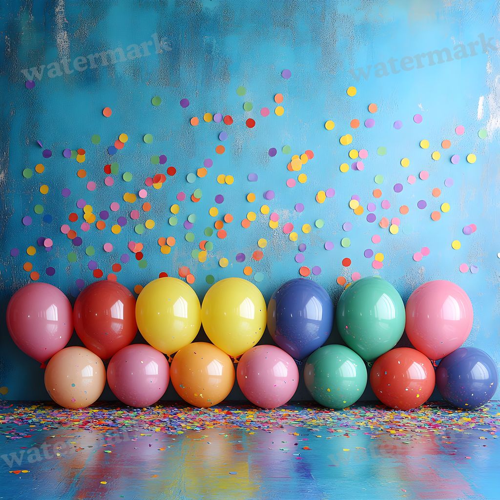 Rainbow Balloon Backdrop Images