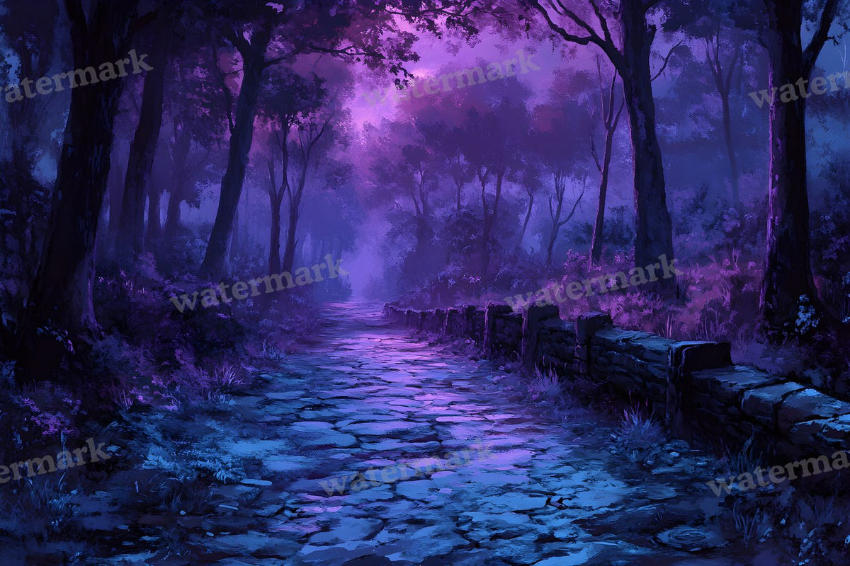 Spooky Forest digital photo backdrop for photo editing, preview 78