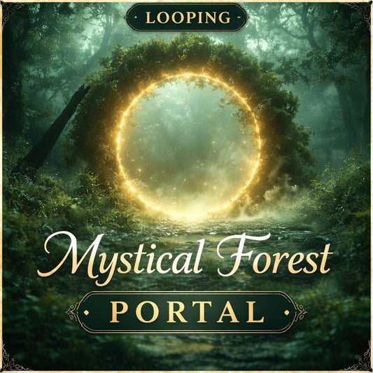 Forest Magic Portal Animated Background | Nature Forest Loop Video | Cozy Ambience, Fantasy Portal Video, Magic Loop