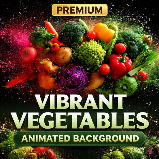 Animated Background Loop | Colorful Vegetables Seamless Video | Food & Drink Backdrop for YouTube, Ads, Streams
