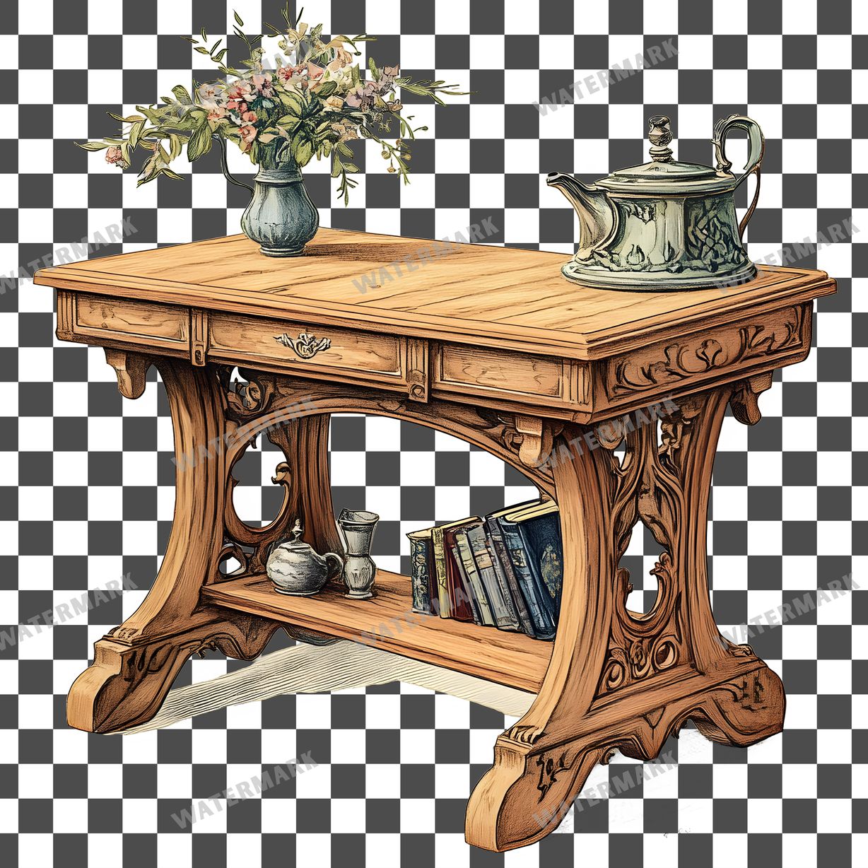 Wooden Rockin Vintage Style Clipart Pngs