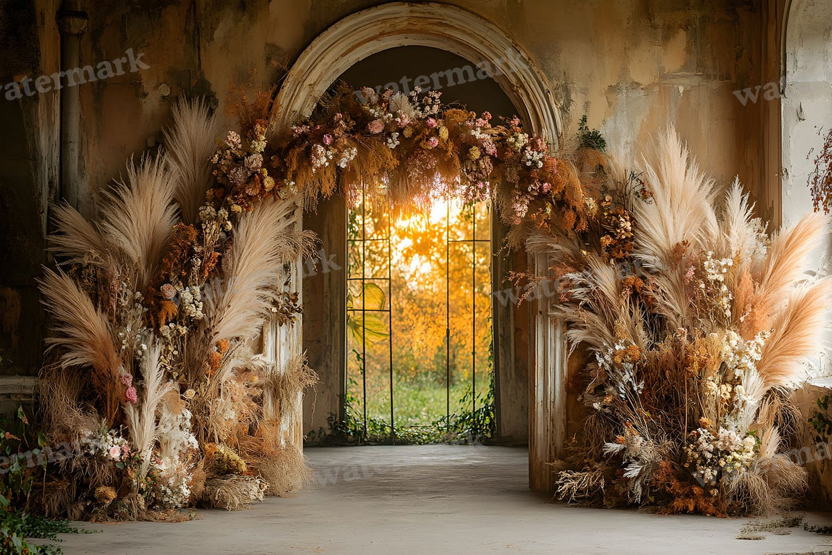 Boho Sunset Arch Backdrop Images
