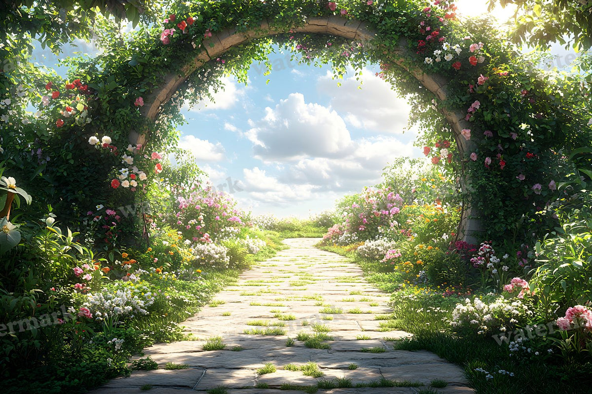 Charming Garden digital photo backdrop for photo editing, preview 80