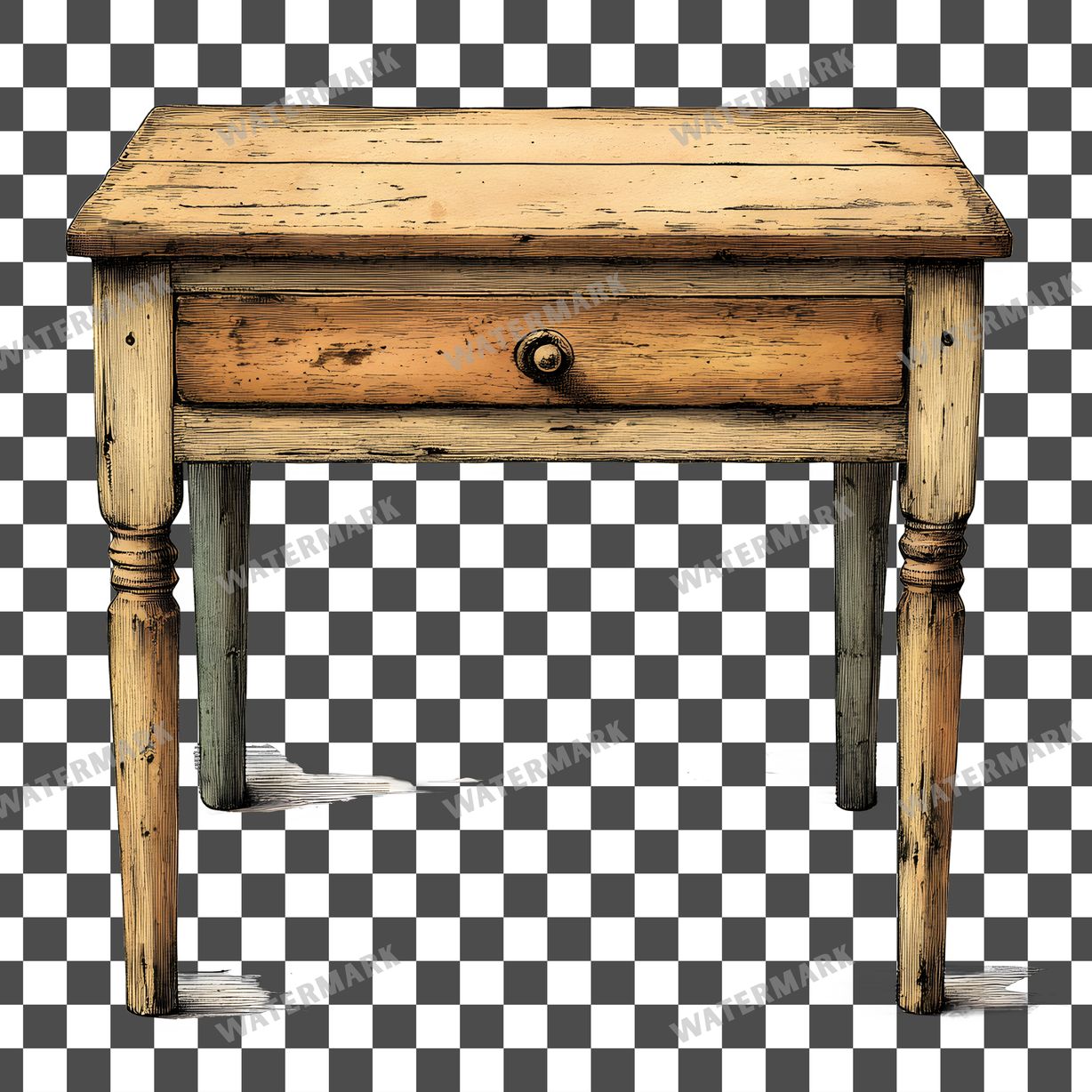Wooden Rockin Vintage Style Clipart Pngs