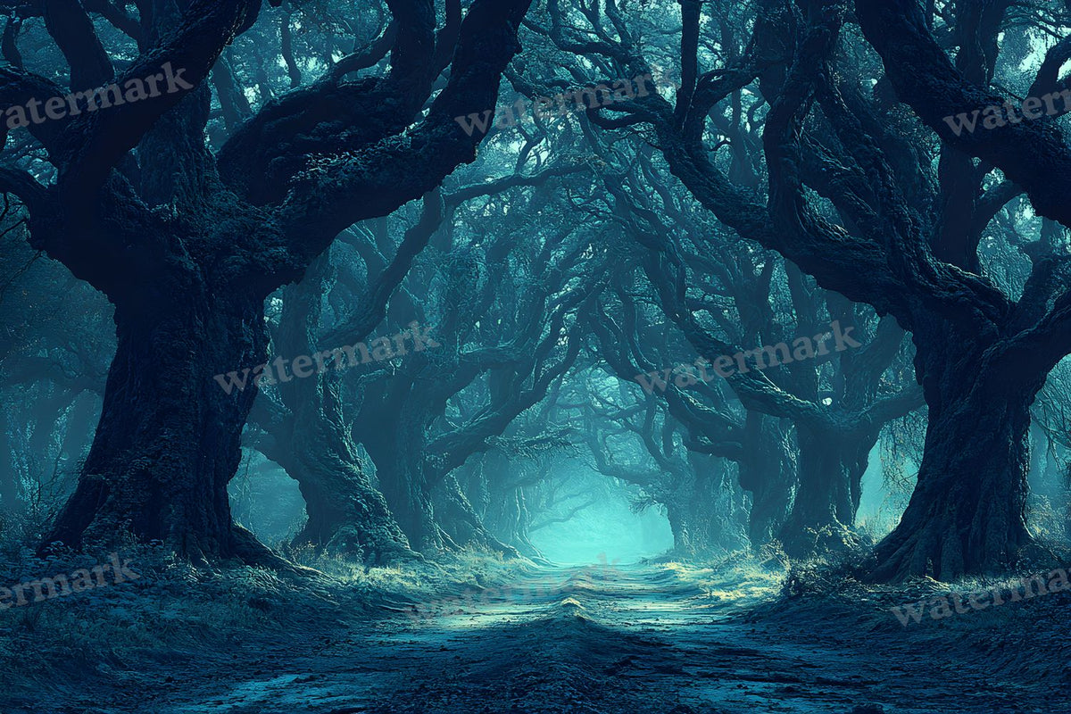 Spooky Forest digital photo backdrop for photo editing, preview 81