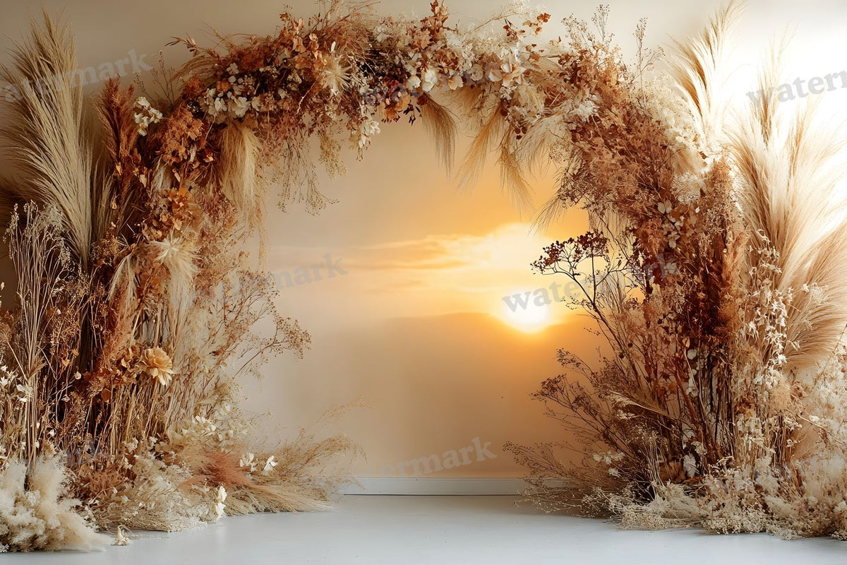 Boho Sunset Arch Backdrop Images