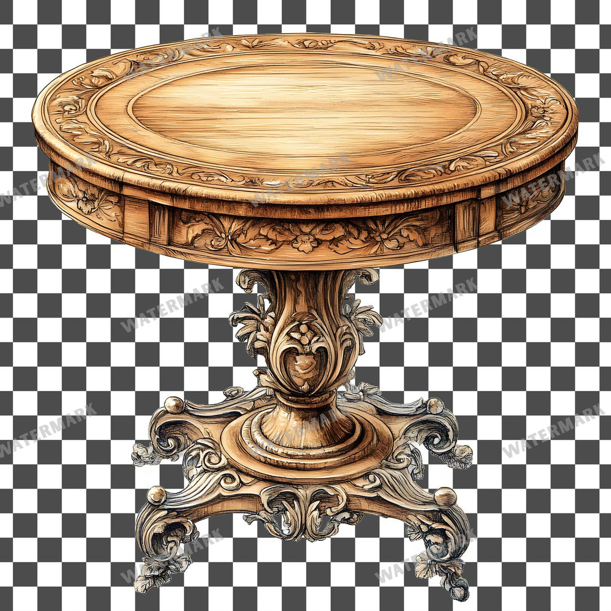Wooden Rockin Vintage Style Clipart Pngs