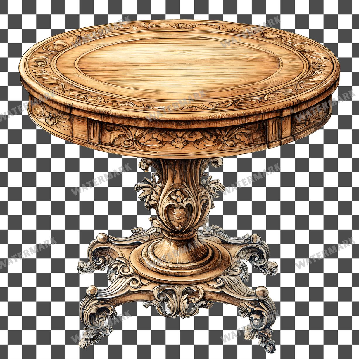 Wooden Rockin Vintage Style Clipart Pngs