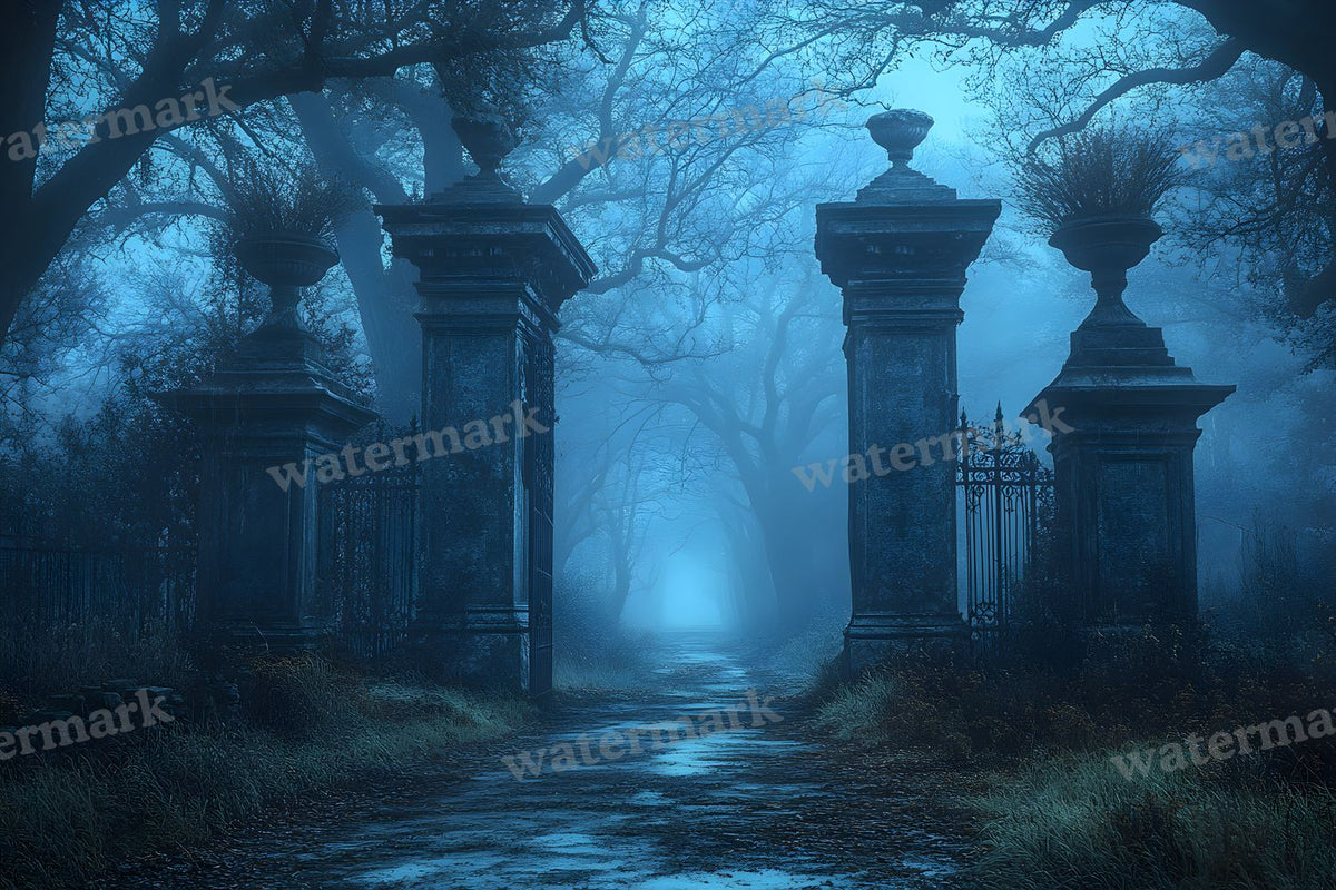 Spooky Forest digital photo backdrop for photo editing, preview 83