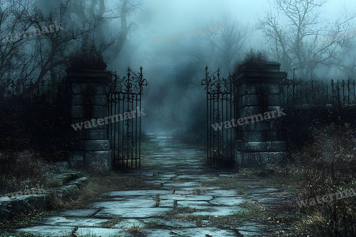 Spooky Forest digital photo backdrop for photo editing, preview 83