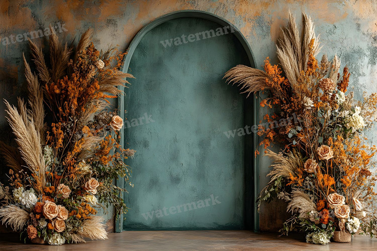 Boho Olive Arch Backdrop Images