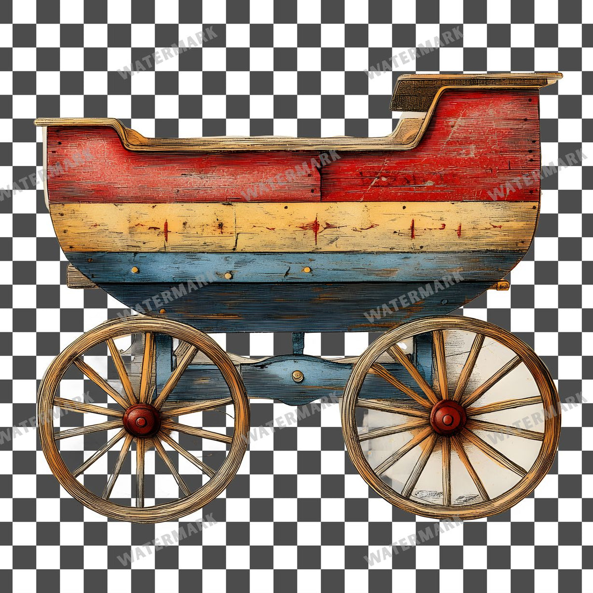 Wooden Rockin Vintage Style Clipart Pngs