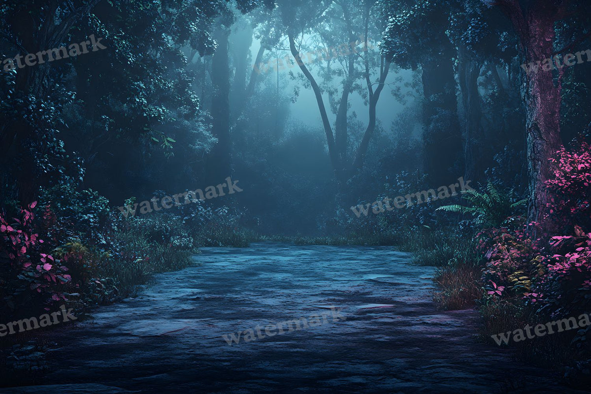 Spooky Forest digital photo backdrop for photo editing, preview 85