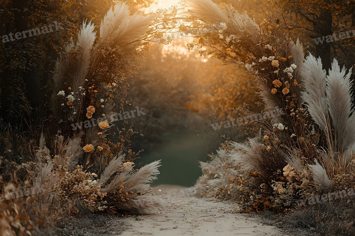 Boho Olive Arch Backdrop Images