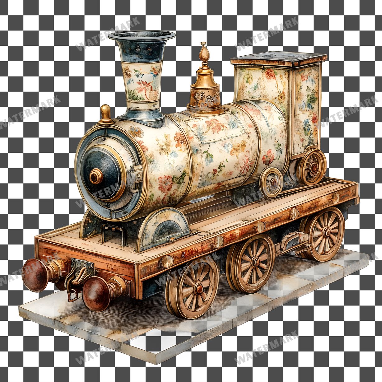 Wooden Rockin Vintage Style Clipart Pngs