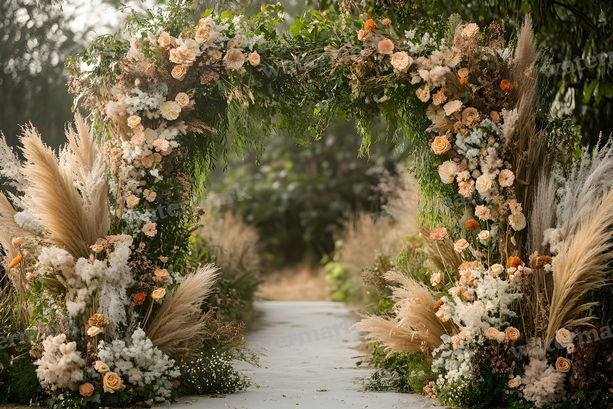 Boho Olive Arch Backdrop Images