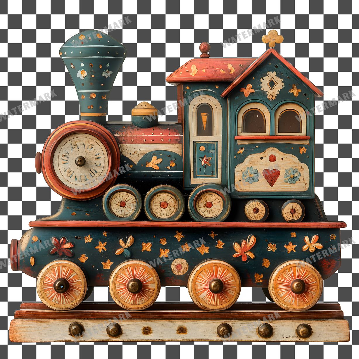Wooden Rockin Vintage Style Clipart Pngs