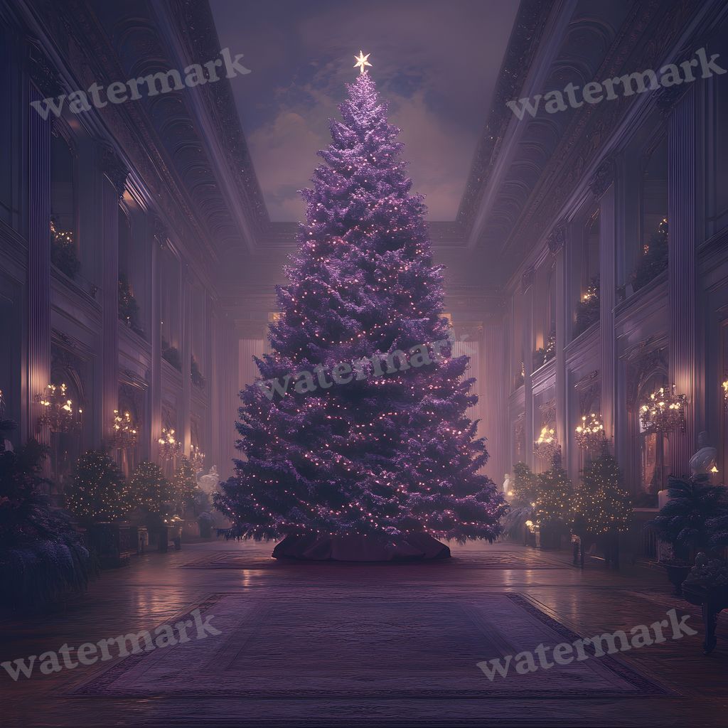 Royal Christmas digital photo backdrop for photo editing, preview 87