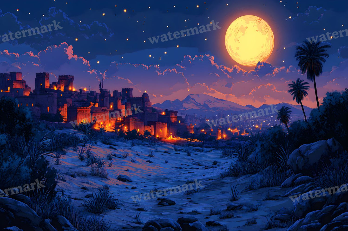 Ancient Egyptian Night Backdrop Images