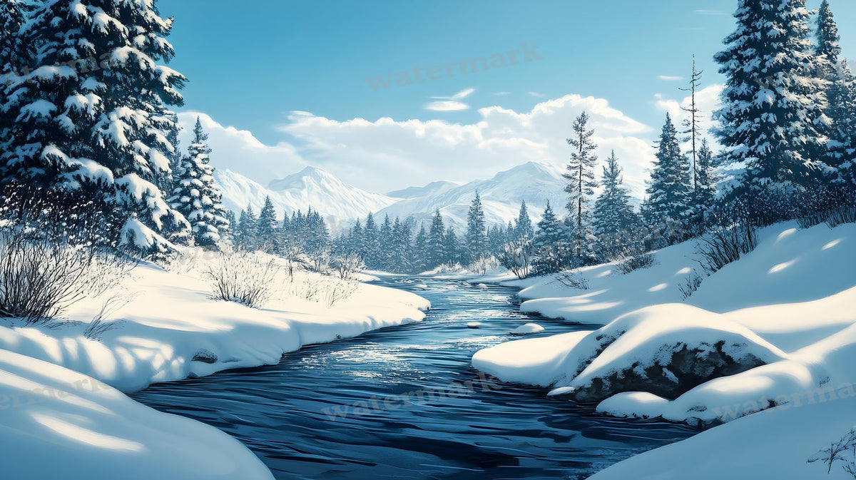 Winter Snow Backdrop Images