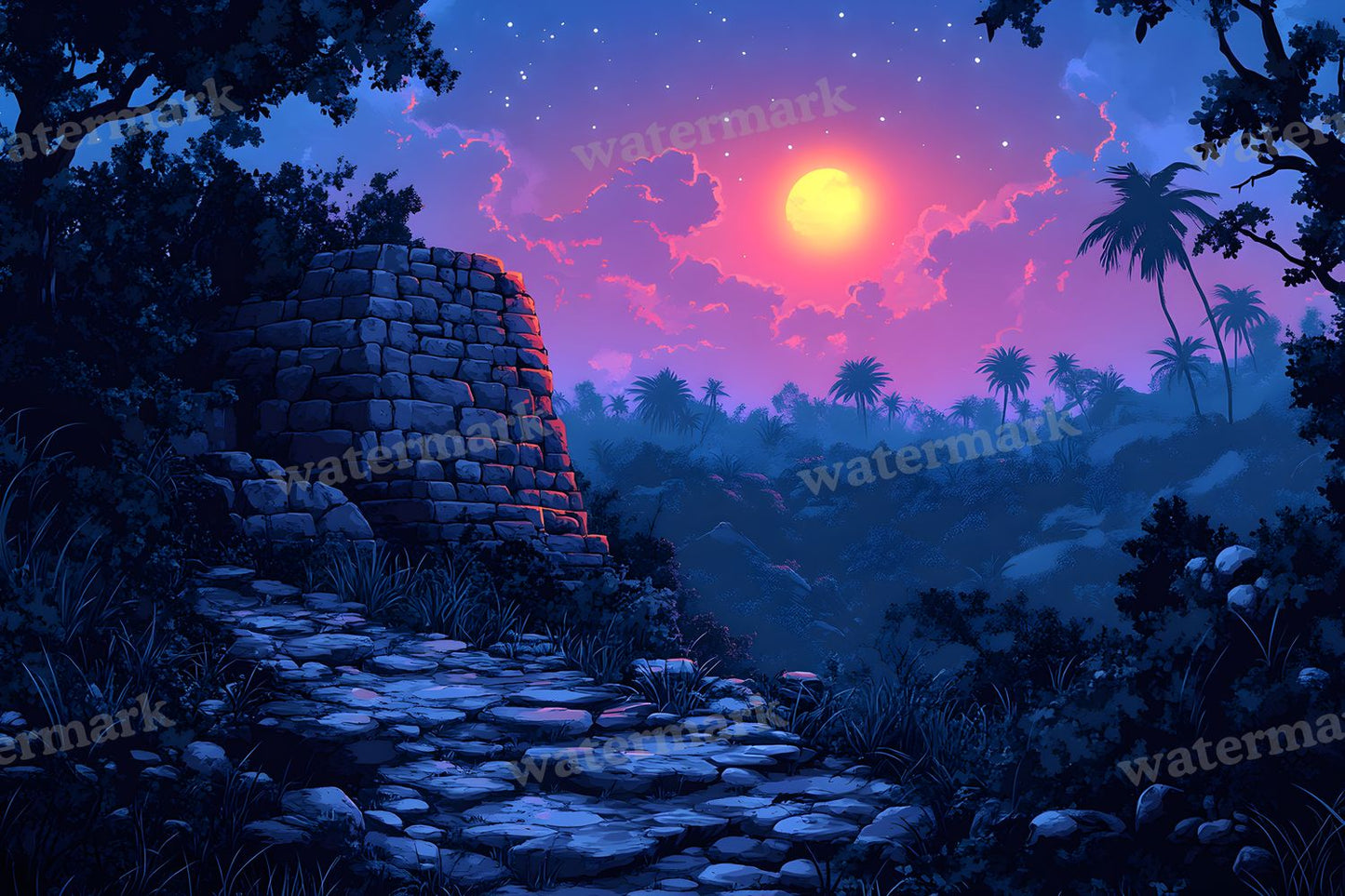 Ancient Egyptian Night Backdrop Images