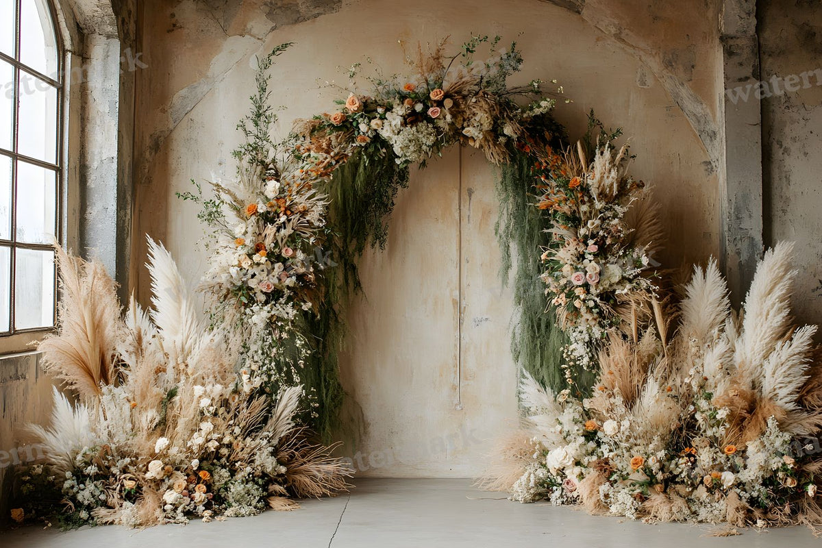 Boho Olive Arch Backdrop Images