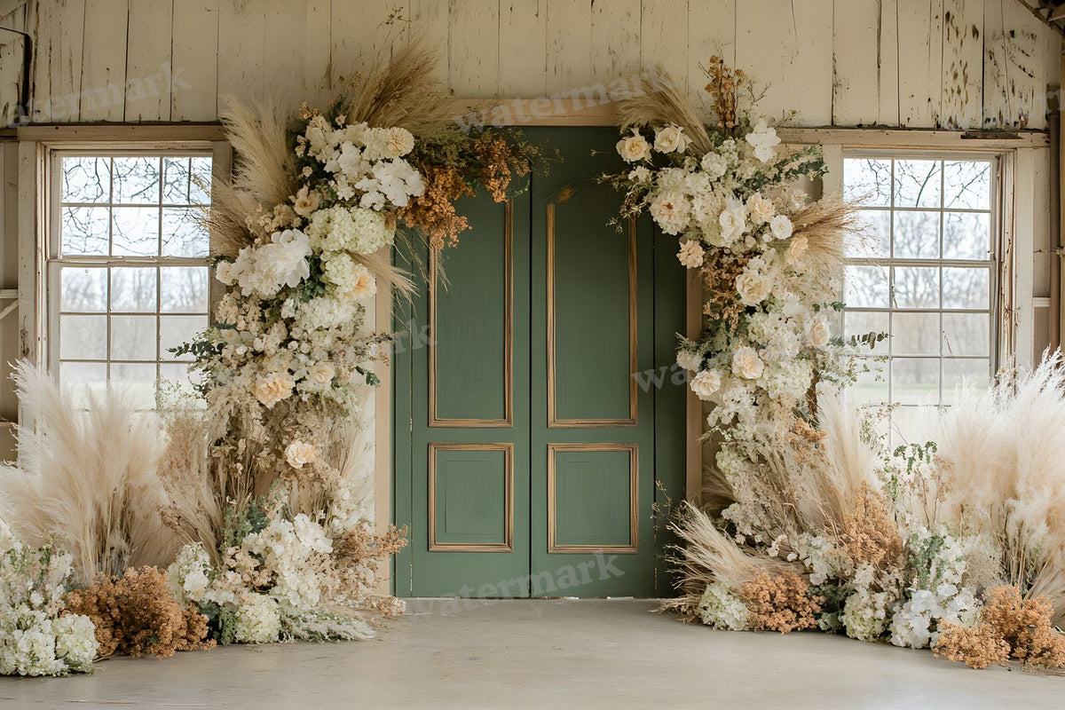 Boho Olive Arch Backdrop Images