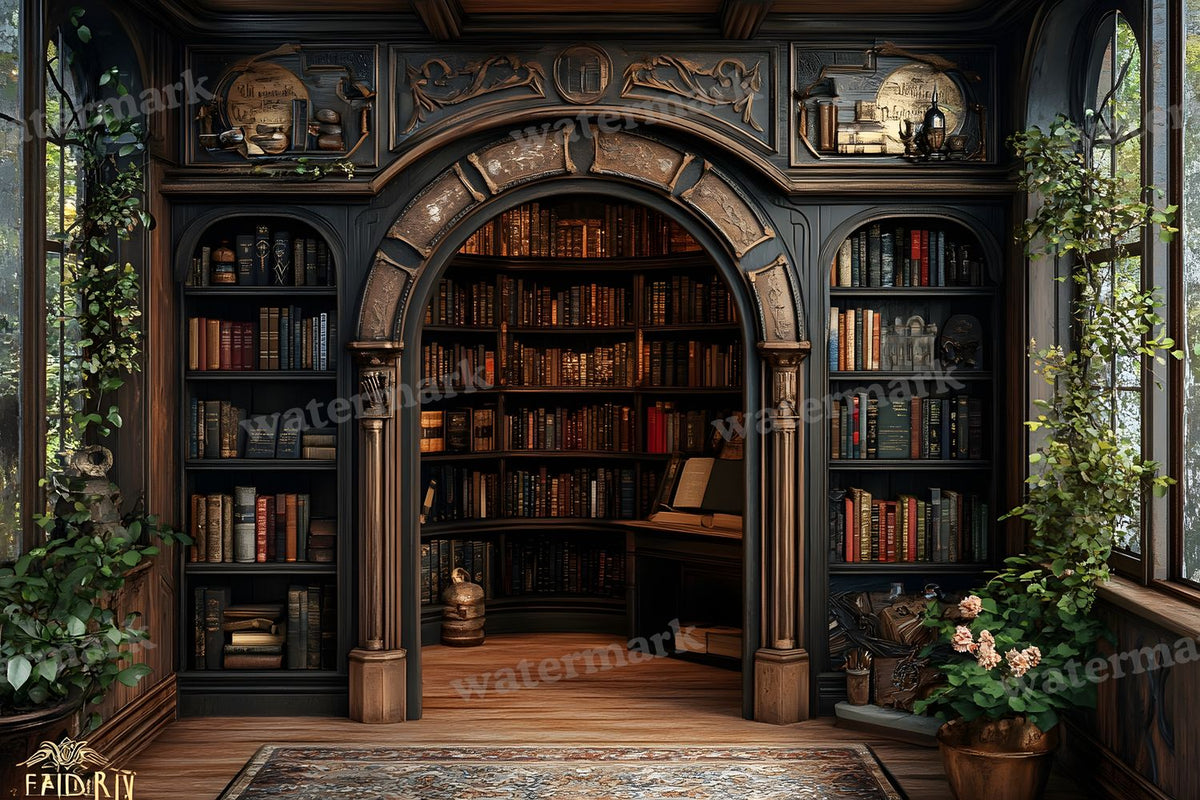 Dark Academia Study Backdrop Images