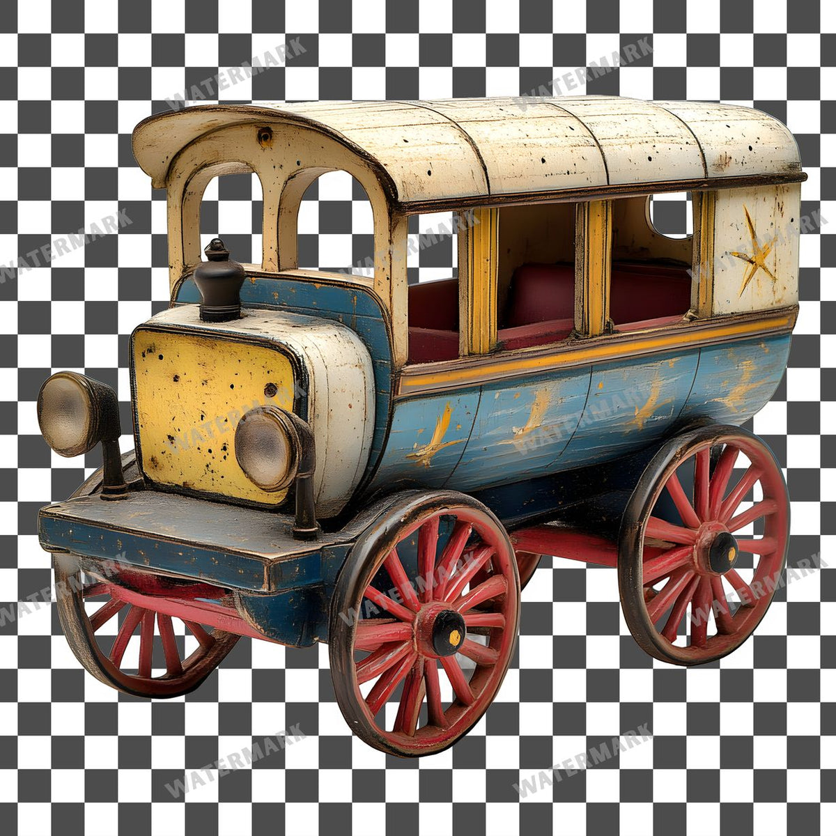 Wooden Rockin Vintage Style Clipart Pngs