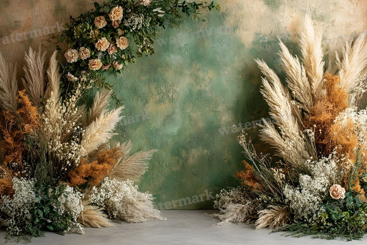 Boho Olive Arch Backdrop Images