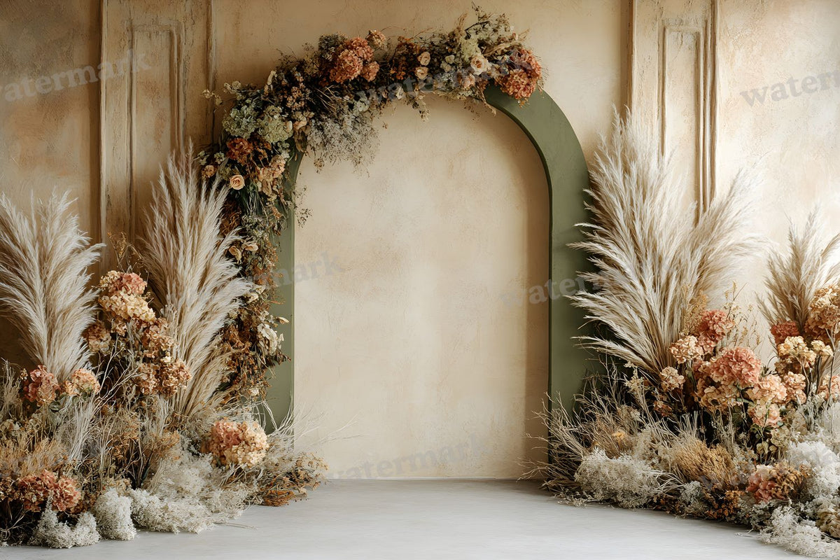 Boho Olive Arch Backdrop Images