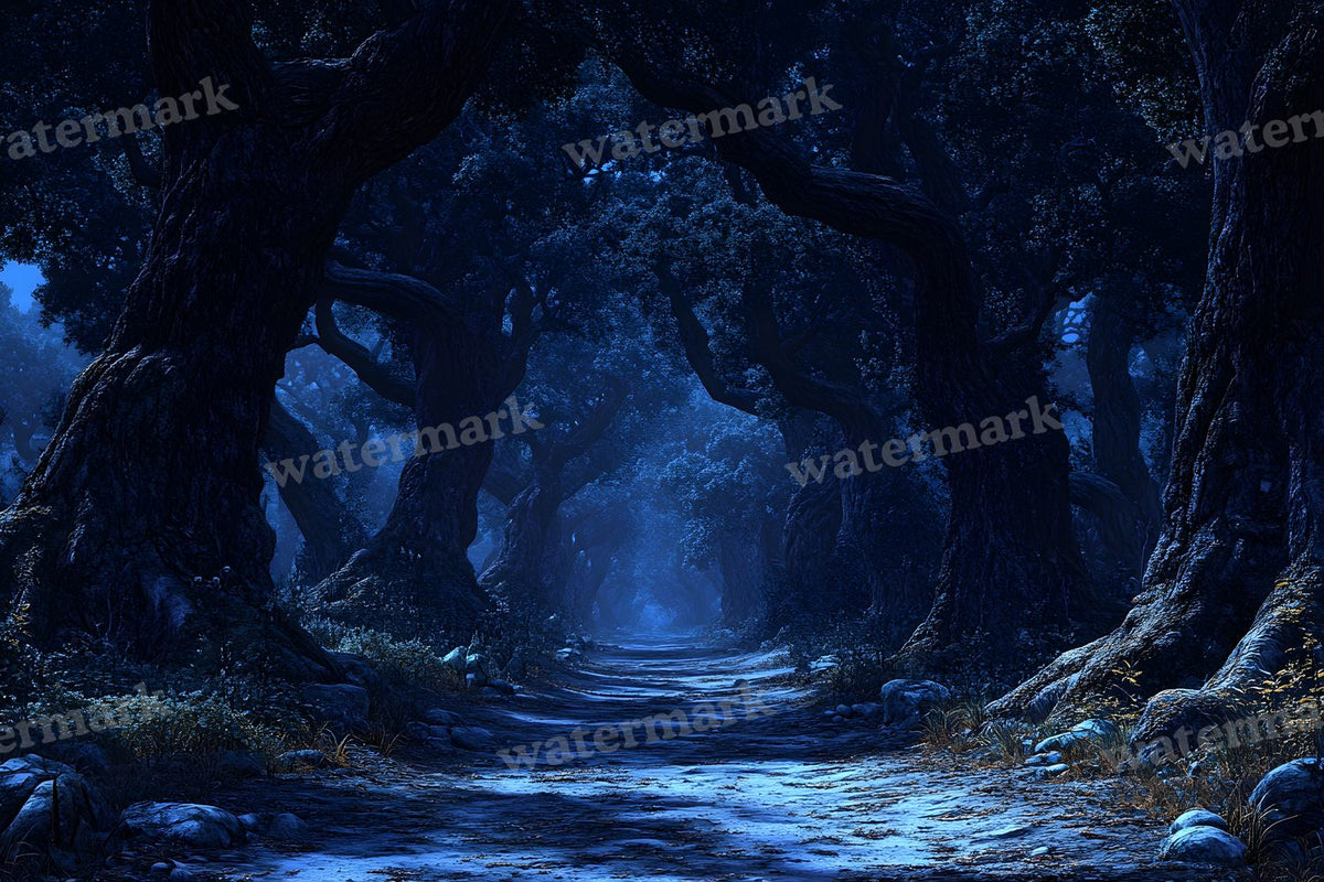 Spooky Forest digital photo backdrop for photo editing, preview 95