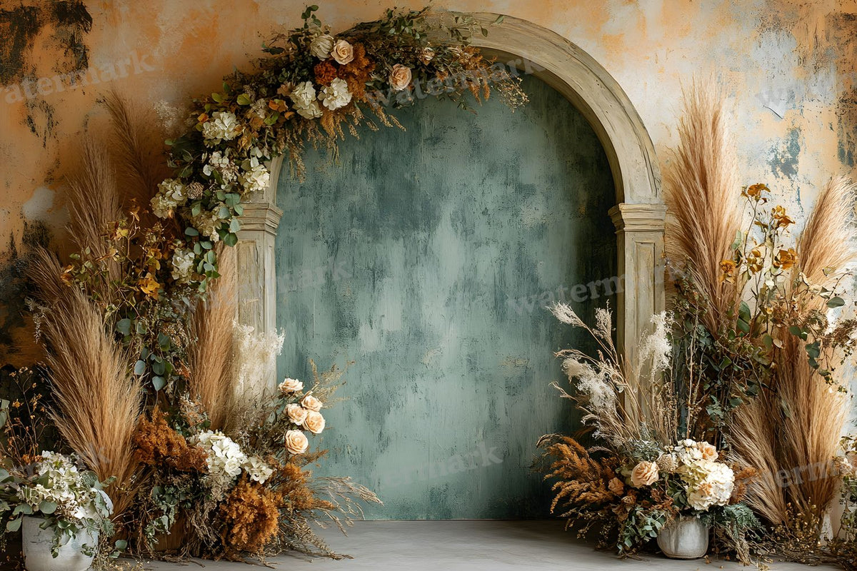 Boho Olive Arch Backdrop Images