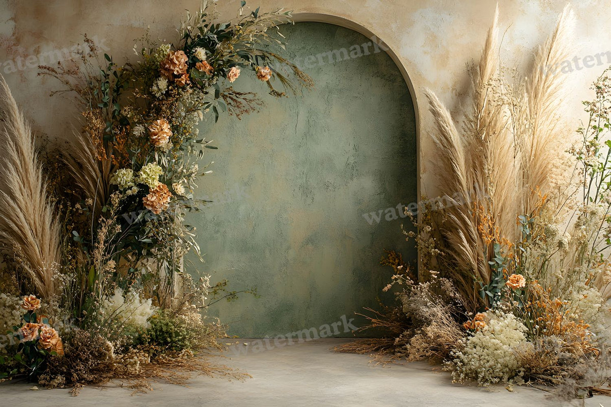 Boho Olive Arch Backdrop Images