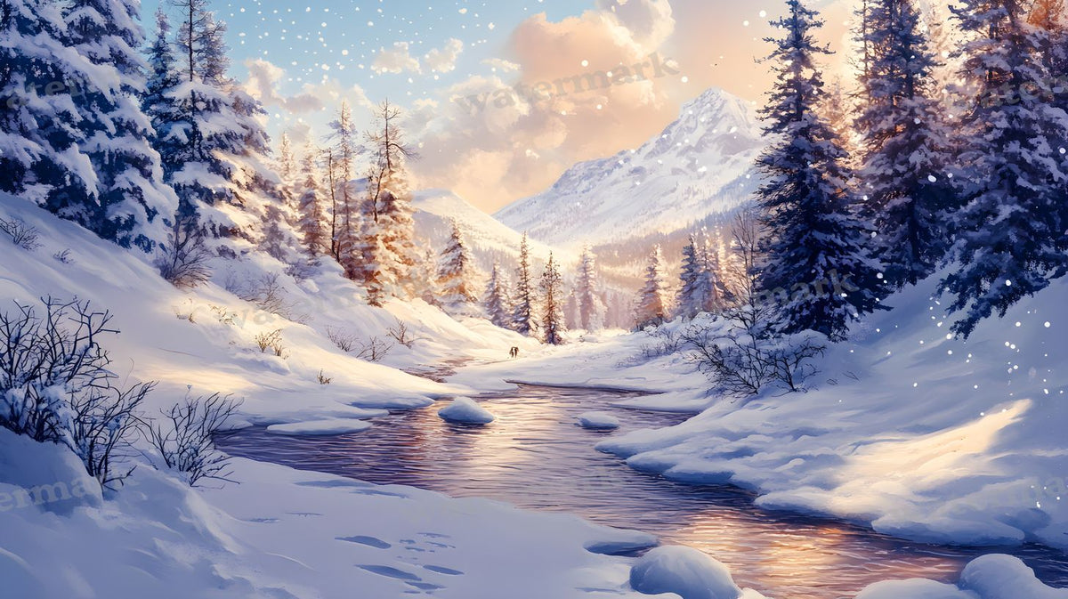 Winter Snow Backdrop Images