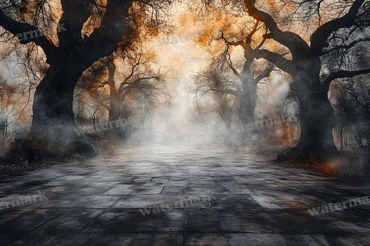 Spooky Forest digital photo backdrop for photo editing, preview 97
