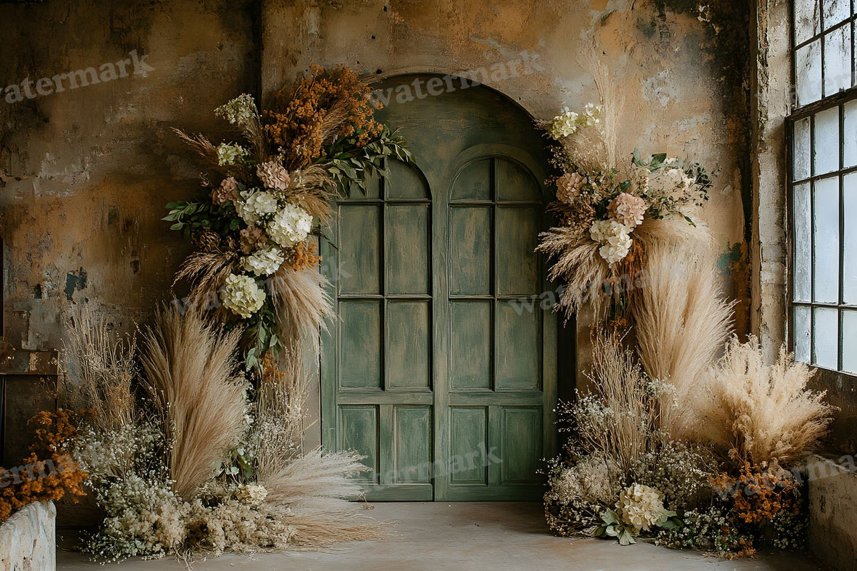 Boho Olive Arch Backdrop Images